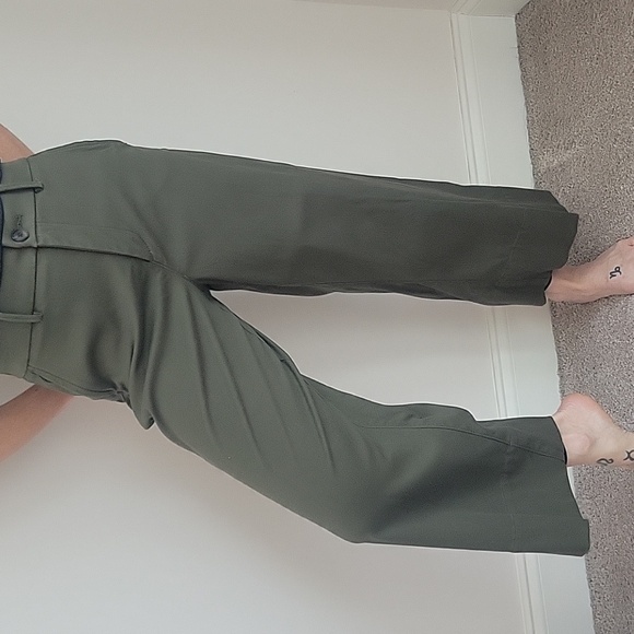 SPANX Olive Green Waistband Detail Trousers - Picture 4 of 6